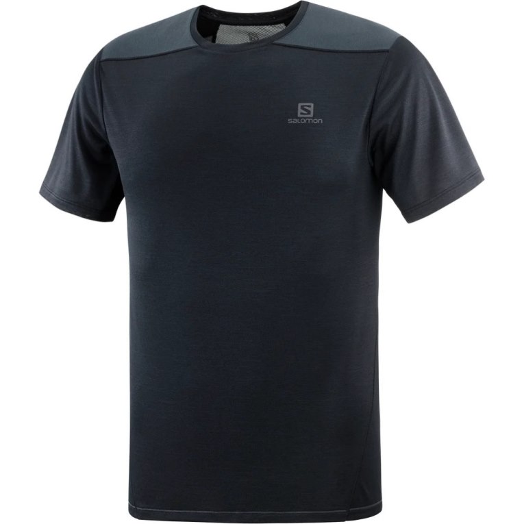 Camiseta Salomon Outline Curta Sleeve Masculino Pretas | PT U72183